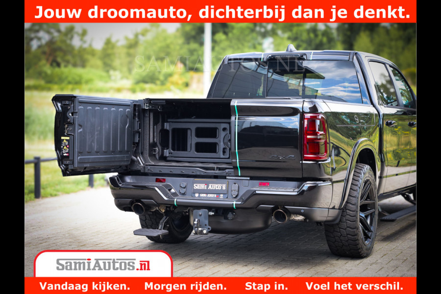 Dodge Ram 1500 Limited Night High Output 540HP 706Nm | Massage + Full Option | De Meest Luxe en Volle Pick-Up in zijn Klasse | Comfortabele Dubbele Cabine met Royale 5 Zitplaatsen | BPM vrij | Nu Leverbaar uit Voorraad | Voorraad Nr 2320 - 5138