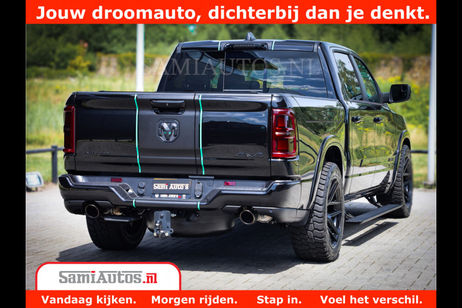 Dodge Ram 1500 Limited Night High Output 540HP 706Nm | Massage + Full Option | De Meest Luxe en Volle Pick-Up in zijn Klasse | Comfortabele Dubbele Cabine met Royale 5 Zitplaatsen | BPM vrij | Nu Leverbaar uit Voorraad | Voorraad Nr 2320 - 5138