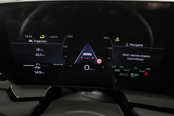 Audi Q6 e-tron Advanced edition e-tron perf 225kW/306pk 100Kwh Ha Tech Plus pakket, sportstoelen met leder, omgevingscamera's, adaptive cruisecontrol, verwarmbare voor en achterstoelen