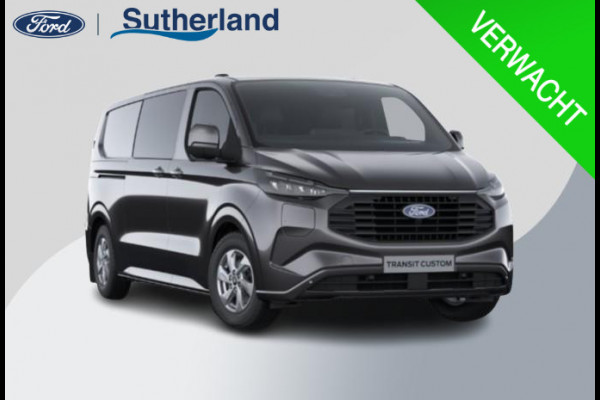 Ford Transit Custom 320 2.5 PHEV L2H1 Limited DC 233pk | Dubbele Cabine | Dubbele zijschuifdeur | 12-weg verstel- en verwarmbare AGR Stoelen | Inklapbare trekhaak | 17 inch lichtmetalen velgen | Driver Assistance Pack Premium  | Verwarmbaar stuurwiel | Bekleding zijwand en achterdeuren (volledig),