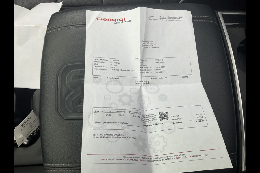Dodge Ram 1500 5.7 V8 4x4 Crew Cab Laramie Pano Trekhaak Leder Harman/Kardon Limited Night-Package!