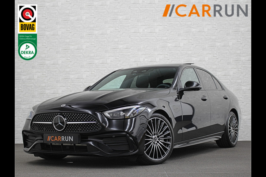 Mercedes-Benz C-Klasse 300 Benzine 4MATIC AMG-Line | 360 Camera | Panorama | ACC | 19'' | Digital-LED | Night-Pakket | Nw.pr; 100758,= | Memory | Trekhaak | Sfeerverlichting | Rij-Assistent Plus | Parfumering | Autom. Parkeren | Carplay | Draadloos Laden.