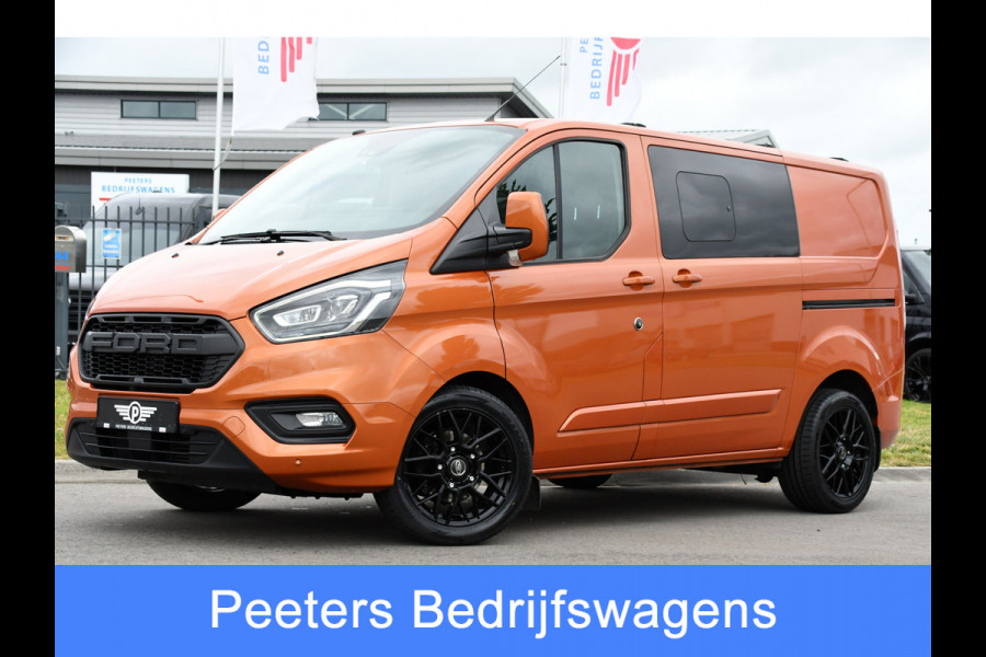Ford Transit Custom 300 2.0 TDCI L1H1 Limited DC Raptor Edition Cruise, Camera, Carplay, 2 x Schuifdeur, Stoelverwarming, 170PK, Automaat, Uniek!