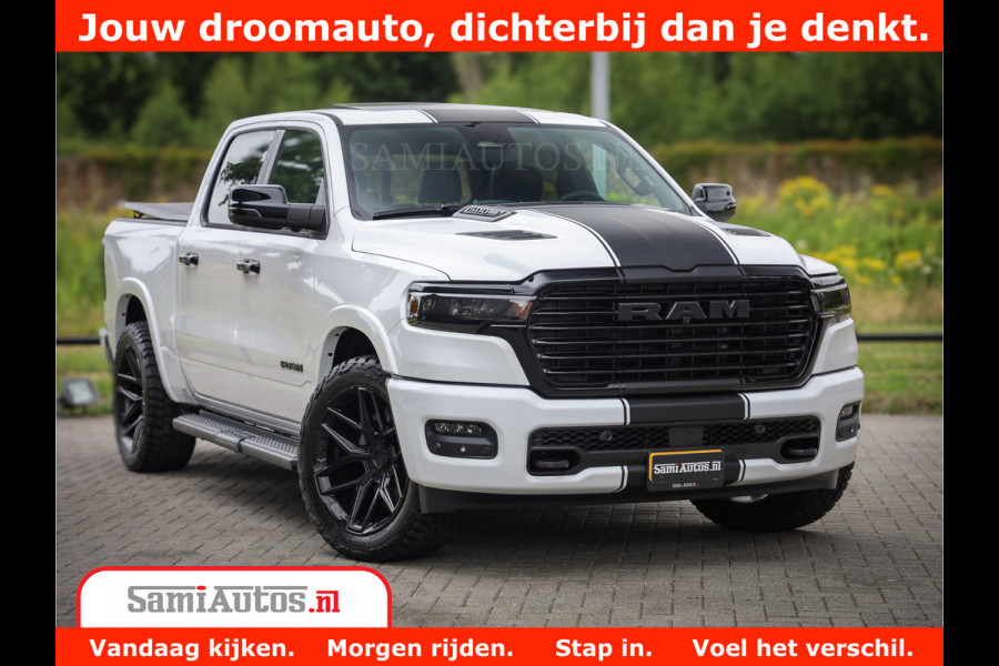 Dodge Ram 1500 Laramie Night | 420Pk 636 Nn | Extra Groot Scherm + Passagiers Scherm | Comfortabele Dubbele Cabine met Royale 5 Zitplaatsen | Nu Leverbaar uit Voorraad | Voorraad Nr 2223 - 5047