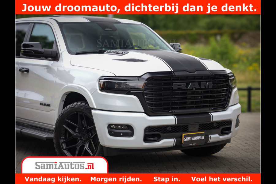 Dodge Ram 1500 Laramie Night | 420Pk 636 Nn | Extra Groot Scherm + Passagiers Scherm | Comfortabele Dubbele Cabine met Royale 5 Zitplaatsen | Nu Leverbaar uit Voorraad | Voorraad Nr 2223 - 5047