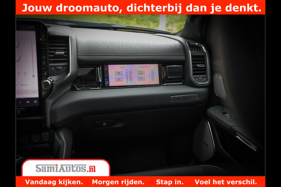 Dodge Ram 1500 Laramie Night | 420Pk 636 Nn | Extra Groot Scherm + Passagiers Scherm | Comfortabele Dubbele Cabine met Royale 5 Zitplaatsen | Nu Leverbaar uit Voorraad | Voorraad Nr 2223 - 5047