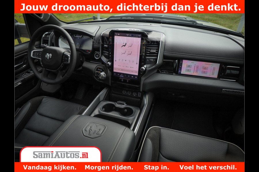 Dodge Ram 1500 Laramie Night | 420Pk 636 Nn | Extra Groot Scherm + Passagiers Scherm | Comfortabele Dubbele Cabine met Royale 5 Zitplaatsen | Nu Leverbaar uit Voorraad | Voorraad Nr 2223 - 5047