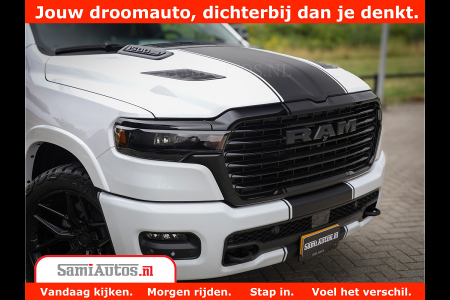 Dodge Ram 1500 Laramie Night | 420Pk 636 Nn | Extra Groot Scherm + Passagiers Scherm | Comfortabele Dubbele Cabine met Royale 5 Zitplaatsen | Nu Leverbaar uit Voorraad | Voorraad Nr 2223 - 5047