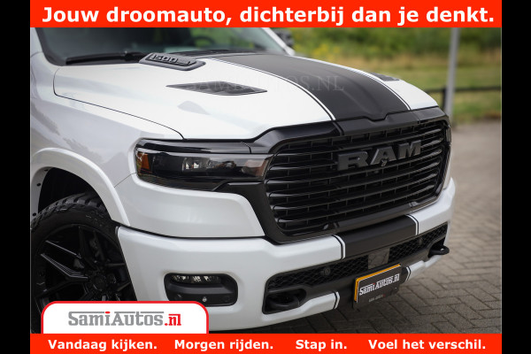 Dodge Ram 1500 Laramie Night | 420Pk 636 Nn | Extra Groot Scherm + Passagiers Scherm | Comfortabele Dubbele Cabine met Royale 5 Zitplaatsen | Nu Leverbaar uit Voorraad | Voorraad Nr 2223 - 5047