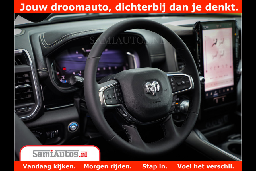 Dodge Ram 1500 Laramie Night | 420Pk 636 Nn | Extra Groot Scherm + Passagiers Scherm | Comfortabele Dubbele Cabine met Royale 5 Zitplaatsen | Nu Leverbaar uit Voorraad | Voorraad Nr 2223 - 5047