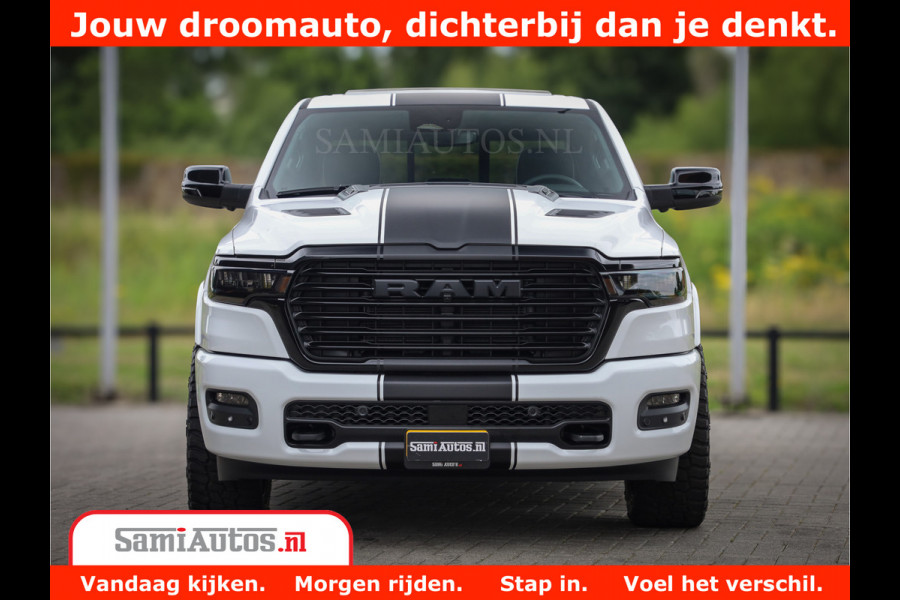 Dodge Ram 1500 Laramie Night | 420Pk 636 Nn | Extra Groot Scherm + Passagiers Scherm | Comfortabele Dubbele Cabine met Royale 5 Zitplaatsen | Nu Leverbaar uit Voorraad | Voorraad Nr 2223 - 5047