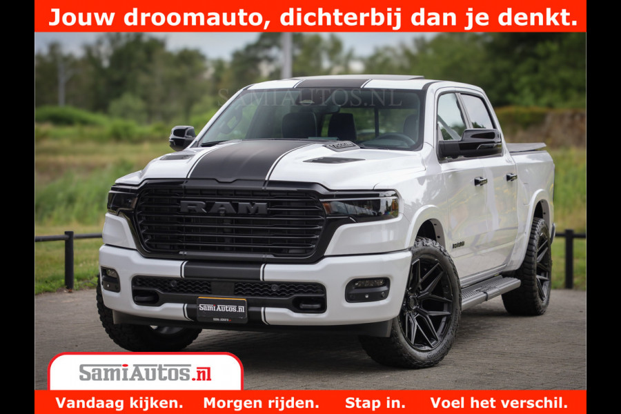 Dodge Ram 1500 Laramie Night | 420Pk 636 Nn | Extra Groot Scherm + Passagiers Scherm | Comfortabele Dubbele Cabine met Royale 5 Zitplaatsen | Nu Leverbaar uit Voorraad | Voorraad Nr 2223 - 5047