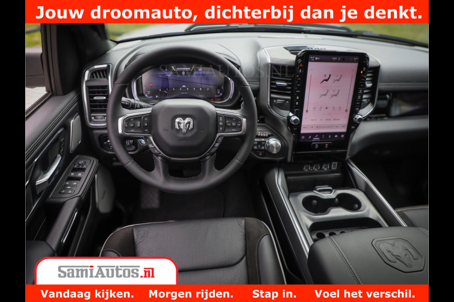 Dodge Ram 1500 Laramie Night | 420Pk 636 Nn | Extra Groot Scherm + Passagiers Scherm | Comfortabele Dubbele Cabine met Royale 5 Zitplaatsen | Nu Leverbaar uit Voorraad | Voorraad Nr 2223 - 5047