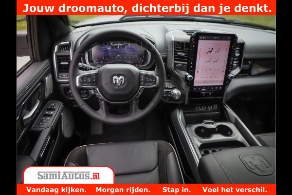 Dodge Ram 1500 Laramie Night | 420Pk 636 Nn | Extra Groot Scherm + Passagiers Scherm | Comfortabele Dubbele Cabine met Royale 5 Zitplaatsen | Nu Leverbaar uit Voorraad | Voorraad Nr 2223 - 5047