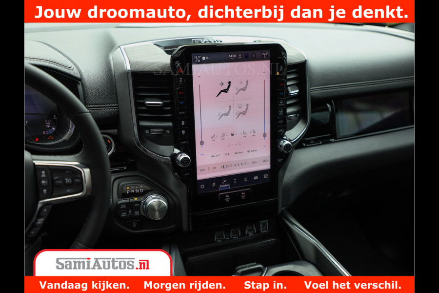 Dodge Ram 1500 Laramie Night | 420Pk 636 Nn | Extra Groot Scherm + Passagiers Scherm | Comfortabele Dubbele Cabine met Royale 5 Zitplaatsen | Nu Leverbaar uit Voorraad | Voorraad Nr 2223 - 5047