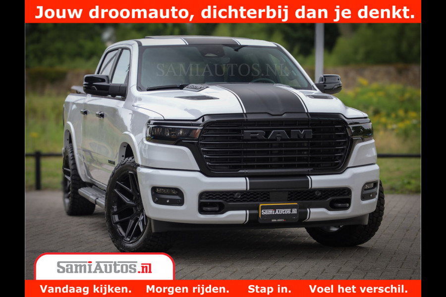 Dodge Ram 1500 Laramie Night | 420Pk 636 Nn | Extra Groot Scherm + Passagiers Scherm | Comfortabele Dubbele Cabine met Royale 5 Zitplaatsen | Nu Leverbaar uit Voorraad | Voorraad Nr 2223 - 5047