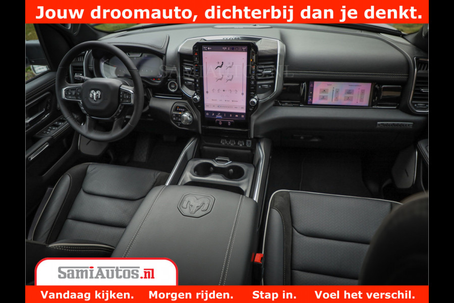 Dodge Ram 1500 Laramie Night | 420Pk 636 Nn | Extra Groot Scherm + Passagiers Scherm | Comfortabele Dubbele Cabine met Royale 5 Zitplaatsen | Nu Leverbaar uit Voorraad | Voorraad Nr 2223 - 5047