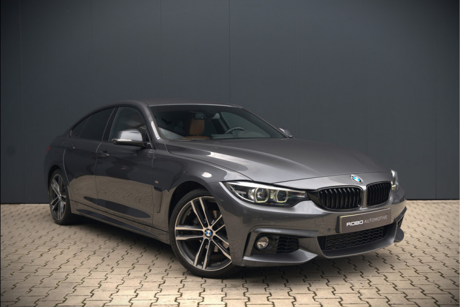 BMW 4 Serie Gran Coupé 418i High Executive M Sport | Stoelverwarming | Camera | Cognac Leer | Keyless | Shadow Line | Hifi | Automaat | NAP | DAB | LED | Navigatie Prof. | Cruise Control |