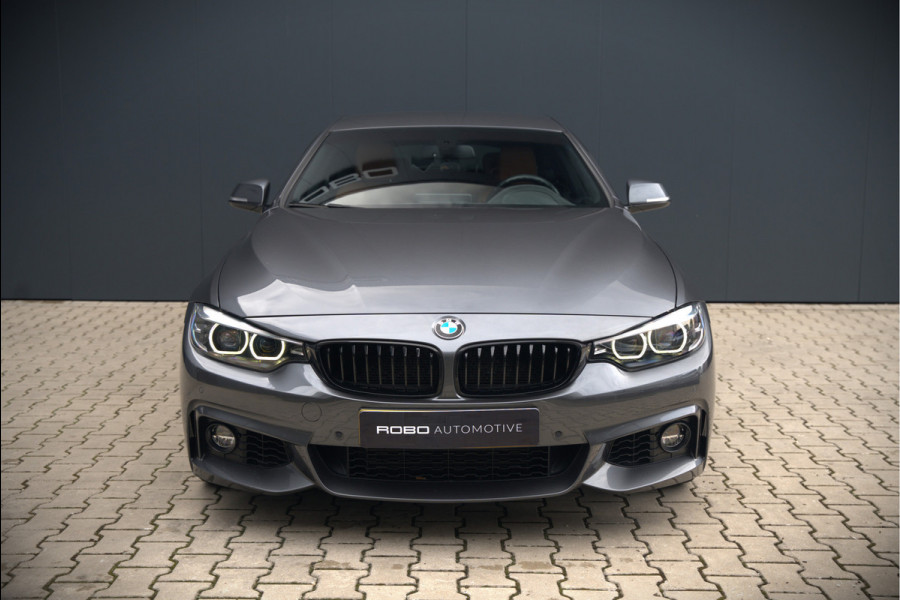 BMW 4 Serie Gran Coupé 418i High Executive M Sport | Stoelverwarming | Camera | Cognac Leer | Keyless | Shadow Line | Hifi | Automaat | NAP | DAB | LED | Navigatie Prof. | Cruise Control |