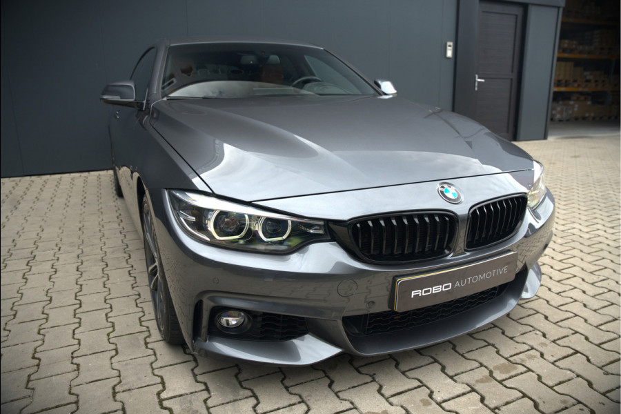 BMW 4 Serie Gran Coupé 418i High Executive M Sport | Stoelverwarming | Camera | Cognac Leer | Keyless | Shadow Line | Hifi | Automaat | NAP | DAB | LED | Navigatie Prof. | Cruise Control |
