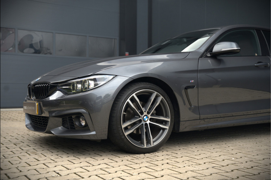 BMW 4 Serie Gran Coupé 418i High Executive M Sport | Stoelverwarming | Camera | Cognac Leer | Keyless | Shadow Line | Hifi | Automaat | NAP | DAB | LED | Navigatie Prof. | Cruise Control |