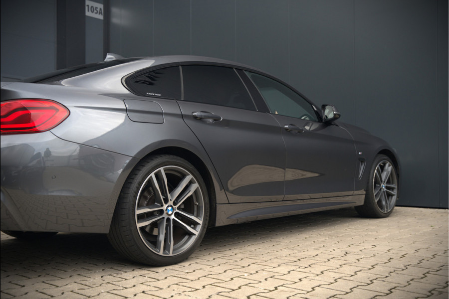 BMW 4 Serie Gran Coupé 418i High Executive M Sport | Stoelverwarming | Camera | Cognac Leer | Keyless | Shadow Line | Hifi | Automaat | NAP | DAB | LED | Navigatie Prof. | Cruise Control |