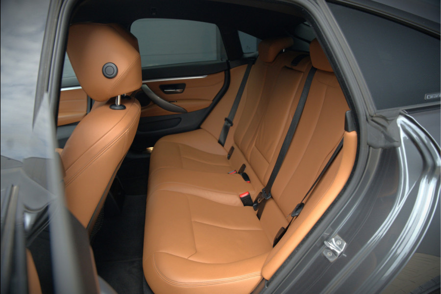 BMW 4 Serie Gran Coupé 418i High Executive M Sport | Stoelverwarming | Camera | Cognac Leer | Keyless | Shadow Line | Hifi | Automaat | NAP | DAB | LED | Navigatie Prof. | Cruise Control |