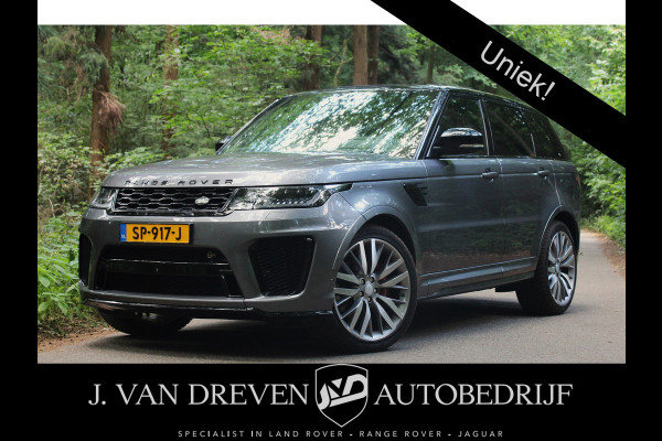Land Rover Range Rover Sport 5.0 V8 SC SVR 576 PK ! Facelift ! Carbon ! Pano, Cruis, Airco, Stoelverw voor + achter!
