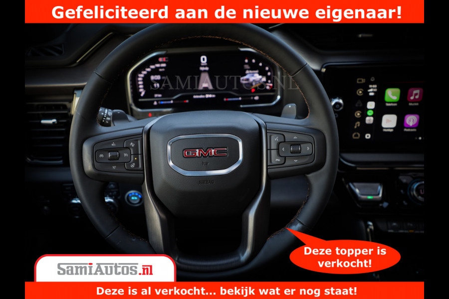 GMC Sierra AT4 6.2 V8 | Prijs Compleet met Garantie en Lpg en Rijklaarmaak kosten | Dubbele Cabine met Royale 5 Zitplaatsen | BPM vrij | Nu Leverbaar uit Voorraad | Voorraad Nr 2240 -  8364 |
