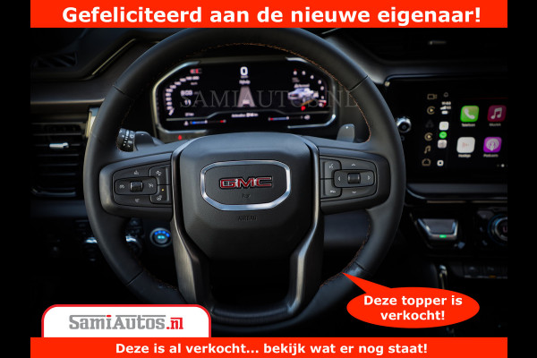 GMC Sierra AT4 6.2 V8 | Prijs Compleet met Garantie en Lpg en Rijklaarmaak kosten | Dubbele Cabine met Royale 5 Zitplaatsen | BPM vrij | Nu Leverbaar uit Voorraad | Voorraad Nr 2240 -  8364 |