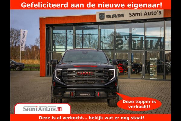 GMC Sierra AT4 6.2 V8 | Prijs Compleet met Garantie en Lpg en Rijklaarmaak kosten | Dubbele Cabine met Royale 5 Zitplaatsen | BPM vrij | Nu Leverbaar uit Voorraad | Voorraad Nr 2240 -  8364 |