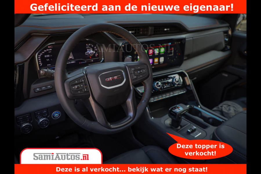 GMC Sierra AT4 6.2 V8 | Prijs Compleet met Garantie en Lpg en Rijklaarmaak kosten | Dubbele Cabine met Royale 5 Zitplaatsen | BPM vrij | Nu Leverbaar uit Voorraad | Voorraad Nr 2240 -  8364 |