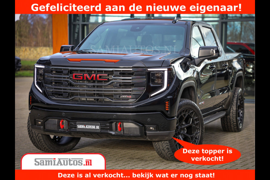 GMC Sierra AT4 6.2 V8 | Prijs Compleet met Garantie en Lpg en Rijklaarmaak kosten | Dubbele Cabine met Royale 5 Zitplaatsen | BPM vrij | Nu Leverbaar uit Voorraad | Voorraad Nr 2240 -  8364 |