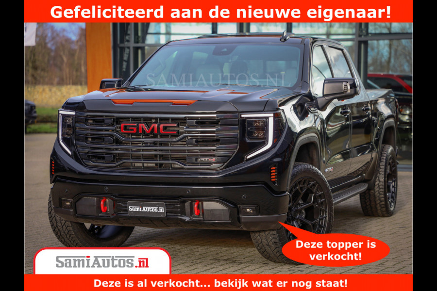 GMC Sierra AT4 6.2 V8 | Prijs Compleet met Garantie en Lpg en Rijklaarmaak kosten | Dubbele Cabine met Royale 5 Zitplaatsen | BPM vrij | Nu Leverbaar uit Voorraad | Voorraad Nr 2240 -  8364 |