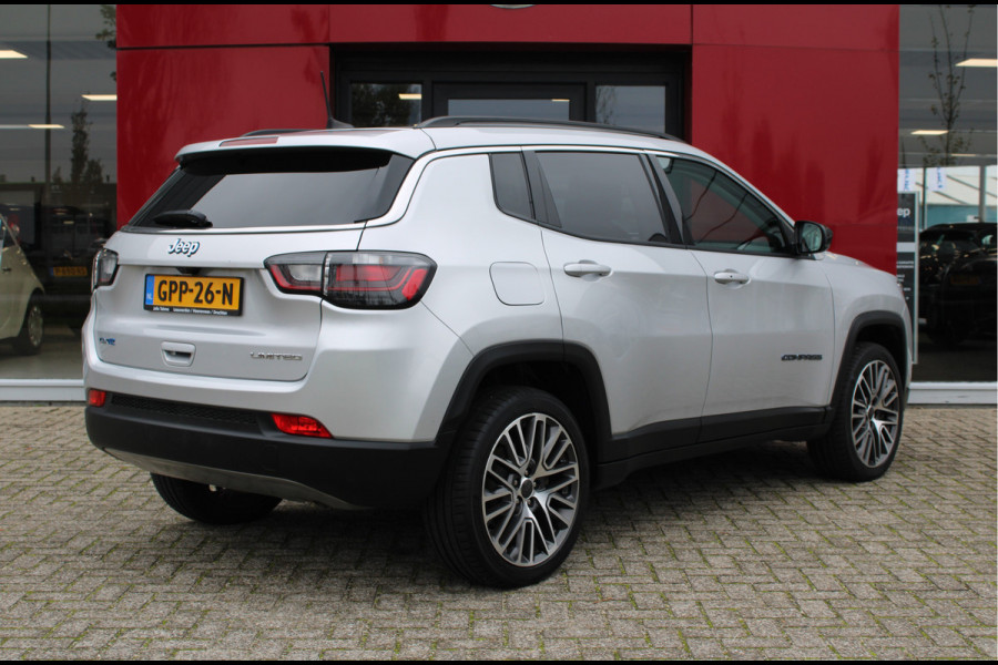 Jeep Compass 4xe 190 Plug-in Hybrid Electric Limited | Panoramadak | LED | Winterpack | Trekhaak | Rijdende auto niet altijd aanwezig