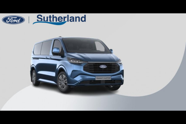 Ford Transit Custom 340 2.5 PHEV L2H1 Limited 233pk | Incl. BTW/BPM | Kombi | Dubbele zijschuifdeur | Privacy Glass | Inklapbare trekhaak | 17 inch lichtmetalen velgen | Driver Assistance Pack Premium | Verwarmbaar stuurwiel