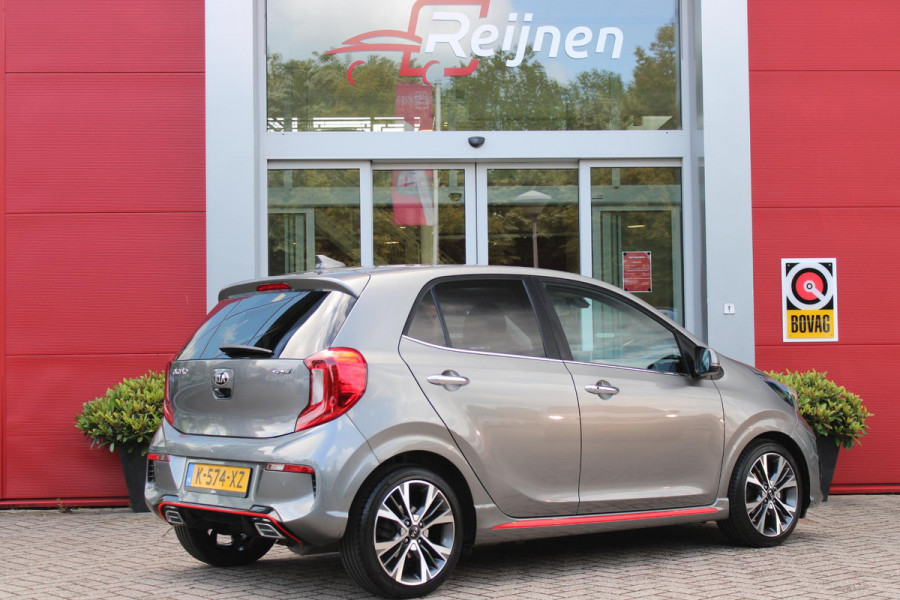 Kia Picanto 1.0 T-GDi 100PK GT-LINE | PANORAMISCH SCHUIF/KANTEL DAK | STOEL/STUUR VERWARMING | CLIMATE CONTROL | ADAPTIVE CRUISE CONTROL | ACHTERUITRIJ CAMERA | LICHTMETALEN VELGEN 16" | LANE ASSIST | APPLE CARPLAY/ANDROID AUTO | NAVIGATIE | DRAADLOZE TELEFOONLADER | DAB+ RADIO | KEYLESS ENTRY |