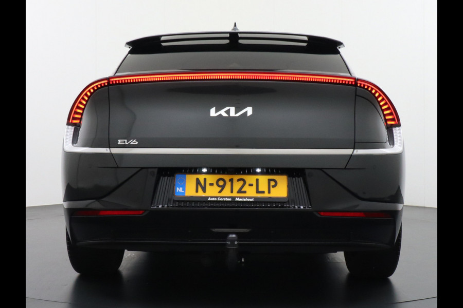 Kia Ev6 Plus 77.4kWh Leer Long Range 19" Apple Carplay Trekhaak Android Meridian-HiFi Adap. Cruise Camera Navi Ecc Elek.Verst.Stoelen+Ve Elek.Achterklep Led Regen-Lichtsensor Verkeersbord detectie Connected Services Bluetooth Uitparkeer waarschuwing Rijstrooksensor met correctie 1e Eigenaar Origineel Nederlandse Auto Dealer Onderhouden tot 233kw DC en 11kw AC laden Garantie Accu 7jaar/160.000km