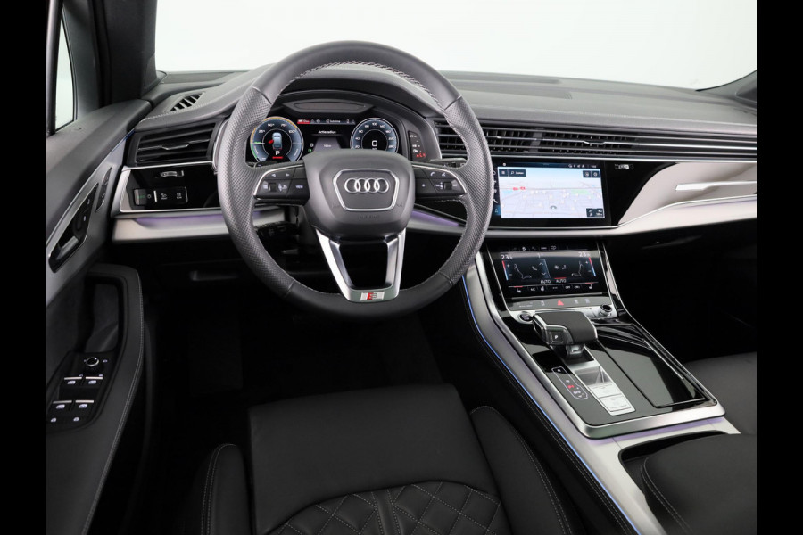 Audi Q7 55 TFSI e quattro Pro Line S 394pk Panoramadak, comfortsleutel, trekhaak, optiekpakket zwart plus, Bang&Olufsen soundsysteem, assistentiepakket tour, assistentiepakket parking plus