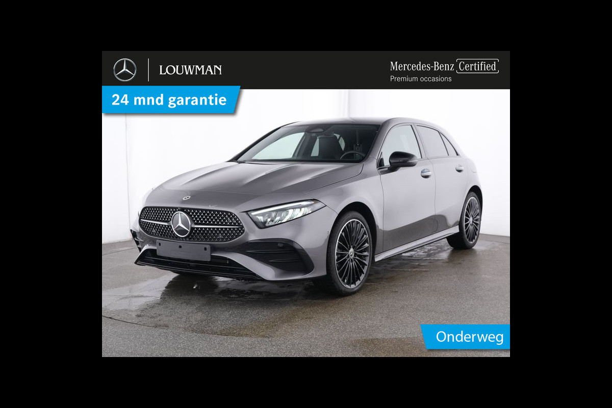 Mercedes-Benz A-Klasse 250 e AMG Face Lift Plug-In Hybride AMG Line Advanced Plus | Night Pakket | 19 Inch AMG velgen | Stoel en Stuurverwarming. Inclusief 24 maanden MB Certified garantie voor Europa.