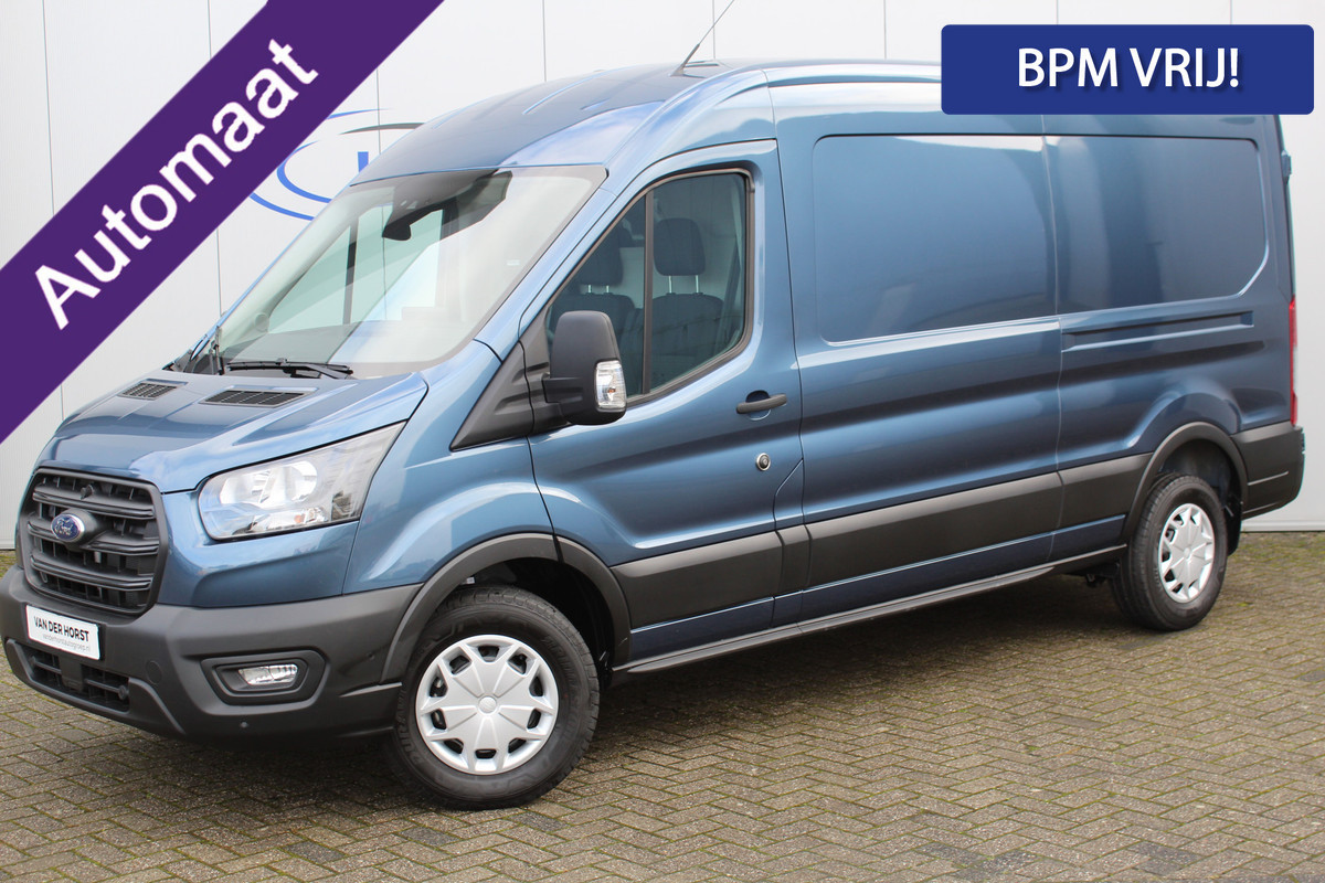 Ford Transit 350 2.0-170pk TDCI L3H2 Trend. AUTOMAAT ! Net ingereden, uit voorraad leverbaar ! Volautm. airco, metallic lak, lane- en side assist, adaptive cruise, navigatie by Apple carplay/Android auto cntrl, bijrijdersbank, USB aansluiting etc. Ford Transit 350 2.0-170pk TDCI L3H2 Trend. AUTOMAAT ! Net ingereden, uit voorraad leverbaar ! Volautm. airco, metallic lak, lane- en side assist, adaptive cruise, navigatie by Apple carplay/Android auto cntrl, bijrijdersbank, USB aansluiting etc.