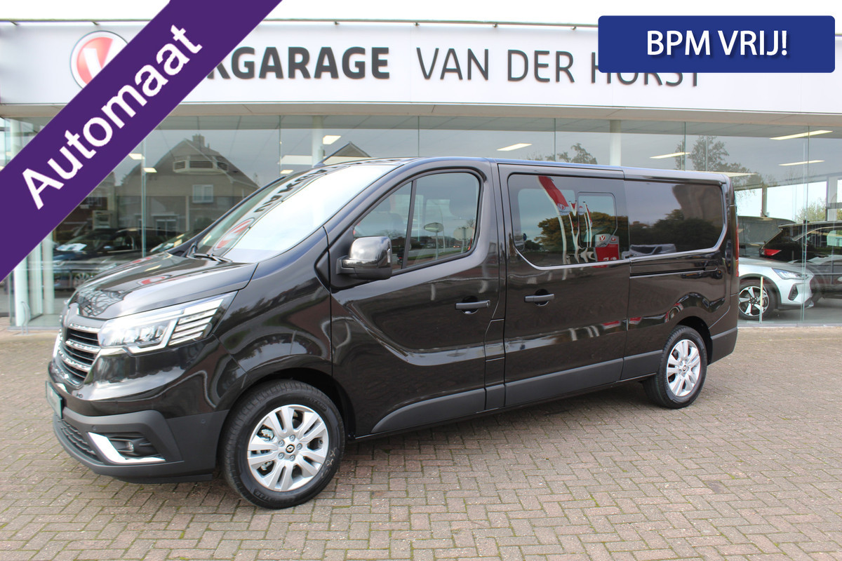 Renault Trafic 2.0-170pk dCi T29 L2H1 Luxe dubbele cabine AUTOMAAT. Luxe Renault Trafic dubbele cabine. Airco, navigatie, telefoonvoorb., metallic lak, LM wielen, schuifdeur li.+re., armsteunen li.+re voor, Isofix etc, etc Renault Trafic 2.0-170pk dCi T29 L2H1 Luxe dubbele cabine AUTOMAAT. Luxe Renault Trafic dubbele cabine. Airco, navigatie, telefoonvoorb., metallic lak, LM wielen, schuifdeur li.+re., armsteunen li.+re voor, Isofix etc, etc