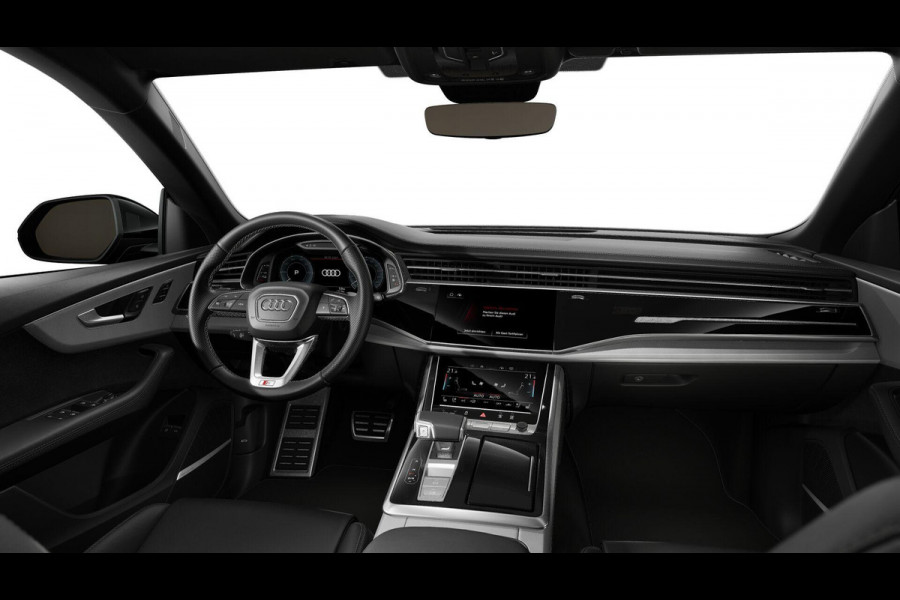 Audi Q8 55 TFSI e quattro Pro Line S 394pk | Servosluiting | Panoramadak | B&O | Ass.Plus.Remote | Sportstoel Plus | 23'' inch zilver | Trekhaak |