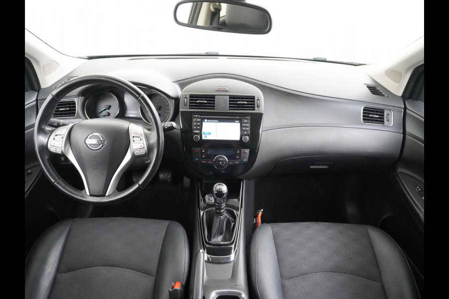 Nissan Pulsar T116PK Navi Ecc Camera N-Connecta Cruise control Lederen/stof bekleding Keyless DAB Led Regen-Lichtsensor 1.2 DIG-T N-Connecta Privacy Glas Lmv 17" Bluetooth Binnenspiegel automatisch dimmend 1.265KG Lage kosten in de wegenbelasting!