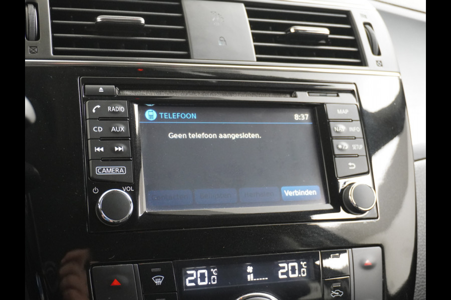 Nissan Pulsar T116PK Navi Ecc Camera N-Connecta Cruise control Lederen/stof bekleding Keyless DAB Led Regen-Lichtsensor 1.2 DIG-T N-Connecta Privacy Glas Lmv 17" Bluetooth Binnenspiegel automatisch dimmend 1.265KG Lage kosten in de wegenbelasting!