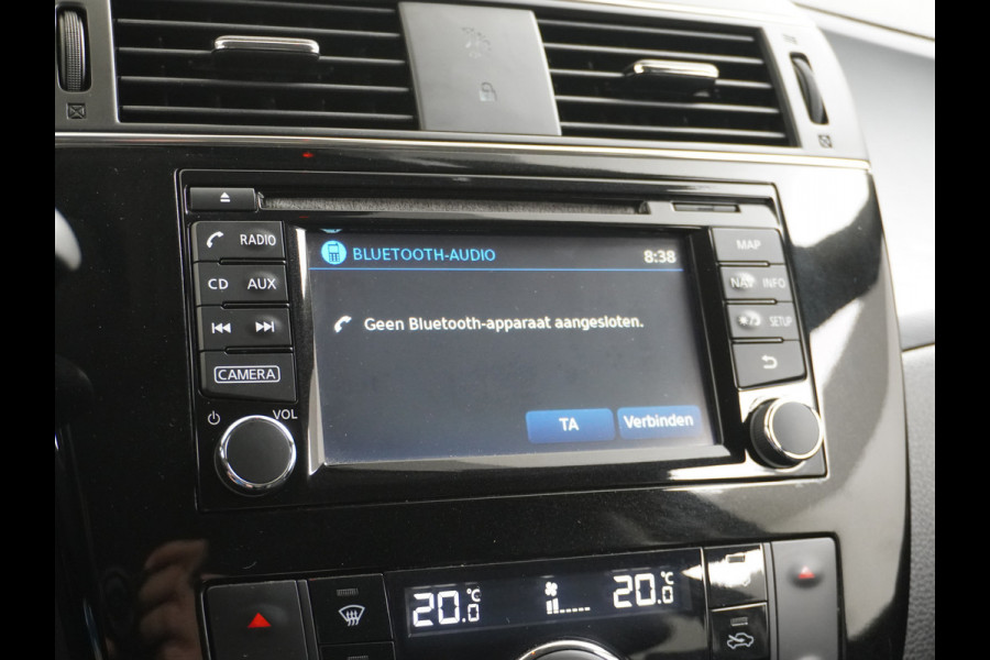 Nissan Pulsar T116PK Navi Ecc Camera N-Connecta Cruise control Lederen/stof bekleding Keyless DAB Led Regen-Lichtsensor 1.2 DIG-T N-Connecta Privacy Glas Lmv 17" Bluetooth Binnenspiegel automatisch dimmend 1.265KG Lage kosten in de wegenbelasting!