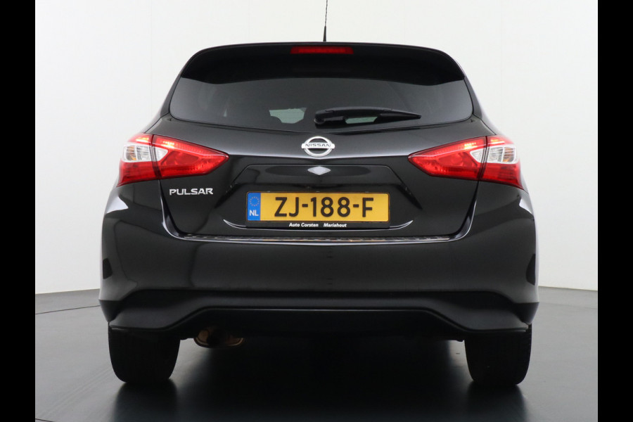 Nissan Pulsar T116PK Navi Ecc Camera N-Connecta Cruise control Lederen/stof bekleding Keyless DAB Led Regen-Lichtsensor 1.2 DIG-T N-Connecta Privacy Glas Lmv 17" Bluetooth Binnenspiegel automatisch dimmend 1.265KG Lage kosten in de wegenbelasting!