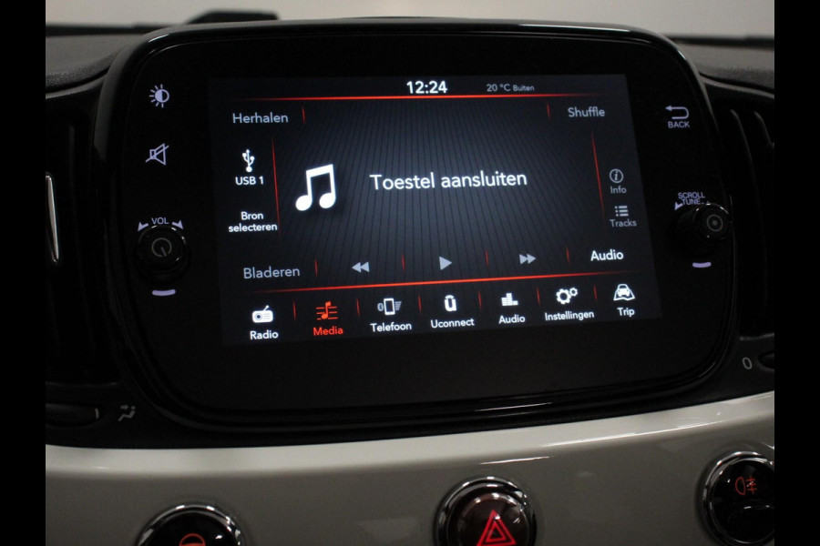 Fiat 500C 1.2 Automaat Lounge Navigatie Apple Carplay/Android Auto Cruise Control Airco Dab Parkeersensoren Achter Lichtmetalen Velgen