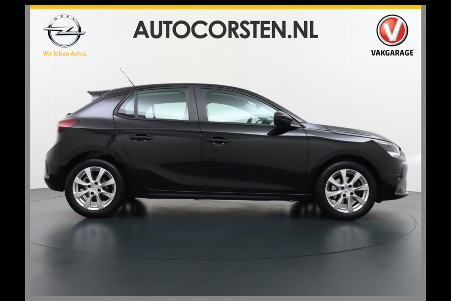 Opel Corsa 1.2I 101PK AUT-8 Apple Carplay Android Airco Navi Cruise control Pdc DAB Auto Stuurverwarming Regen-Lichtsensor Edition Schakelflippers Led Lmv 16" ESP Edition+ Pakket Spoorassistent Bluetooth Verkeersbord detectie 1.065kg  Nieuwprijs €29.236,-
