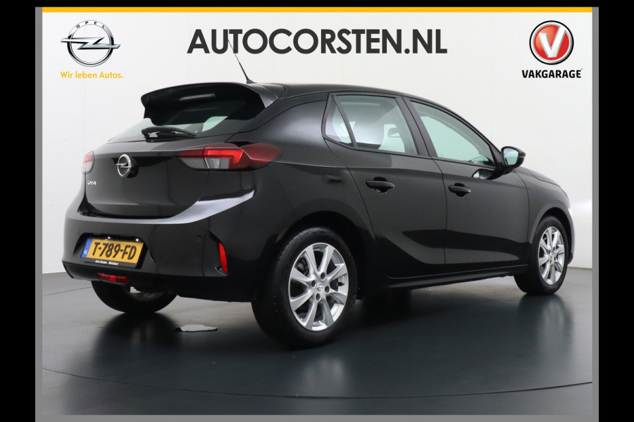 Opel Corsa 1.2I 101PK AUT-8 Apple Carplay Android Airco Navi Cruise control Pdc DAB Auto Stuurverwarming Regen-Lichtsensor Edition Schakelflippers Led Lmv 16" ESP Edition+ Pakket Spoorassistent Bluetooth Verkeersbord detectie 1.065kg  Nieuwprijs €29.236,-